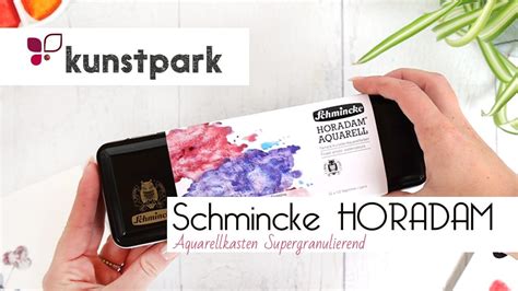 Schmincke HORADAM Aquarellkasten Best Of Supergranulation YouTube