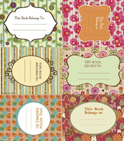 Best Bookplate Labels Book Label Templates Images On Pinterest