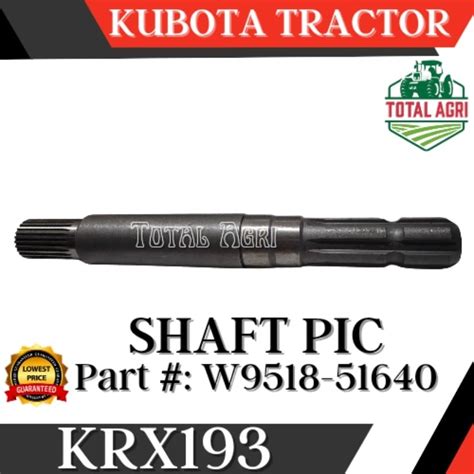 Shaft Pic Part W Rotovator Krx Kubota Tractor L