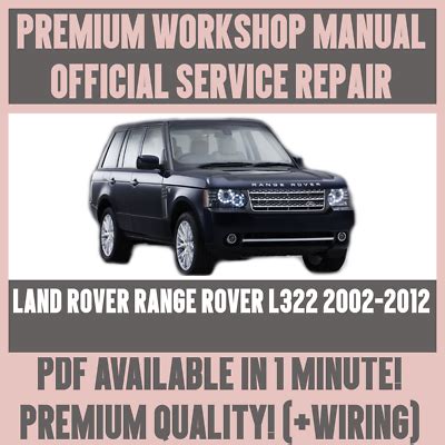 WORKSHOP MANUAL SERVICE REPAIR For LAND ROVER RANGE ROVER L322 2002