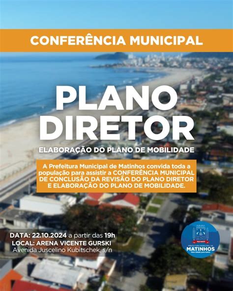 Matinhos Anuncia Confer Ncia Do Plano Diretor E Do Plano De Mobilidade