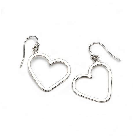 Sterling Silver Heart Shaped Earrings