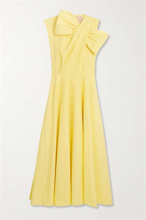 Yellow Brigitte Cotton Poplin Midi Dress Roksanda Net A Porter