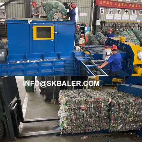 Fully Auto Horizontal Pet Bottles Baler Skbaler