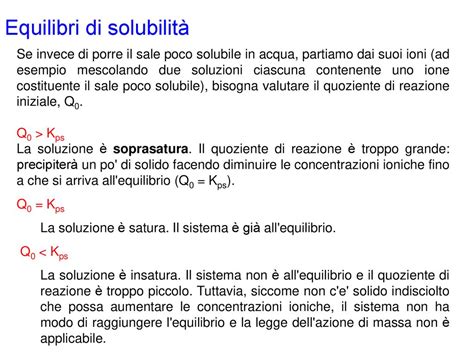 Equilibri di solubilità ppt scaricare