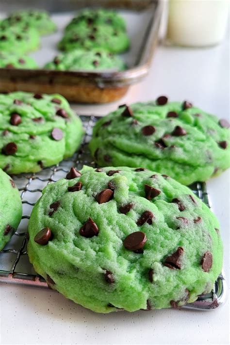 Mint Chocolate Chip Cookies Jessie Bakes Treats Recipe Mint