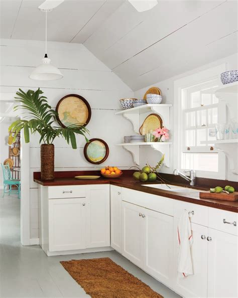 Idea By Twogonecoastal On Tropical Kitchens Beach Cottage Kitchens