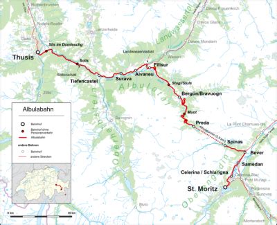 Bernina Express Train Route Map