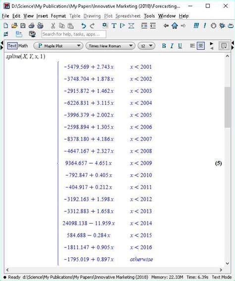 figure  function description  linear spline  scientific