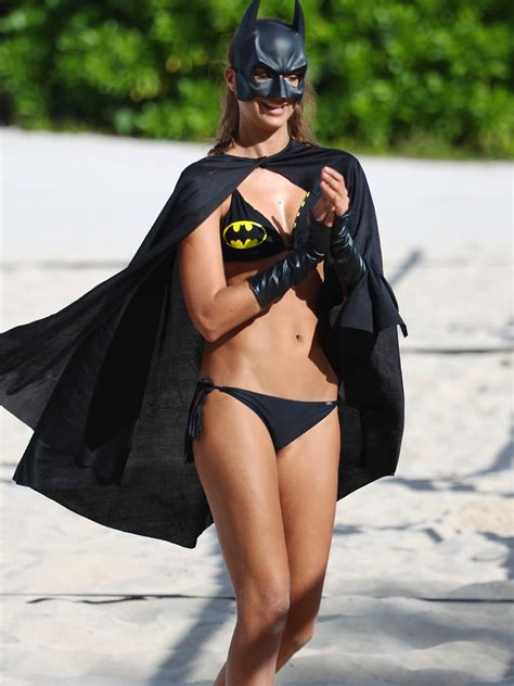 Fernanda Uesler In A Batman Bikini On Halloween