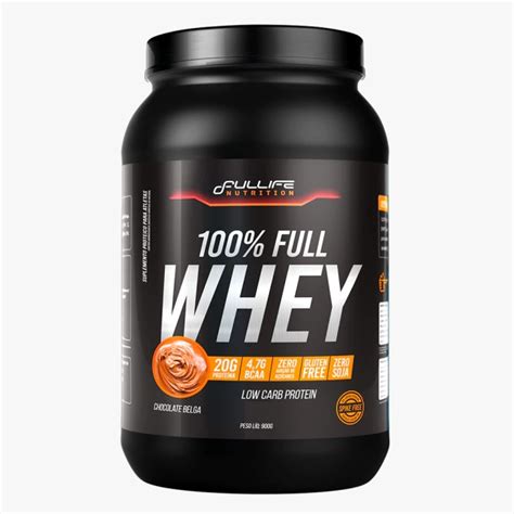 100 Whey Protein Pote 900g Chocolate Belga Fullife EMPORIO DOCE VIDA