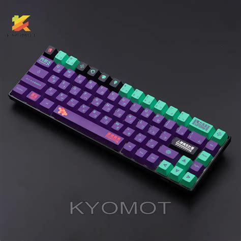 Kyomot Eva Keycaps Anime Evangelion Keycap Cherry Profile Pbt Dye