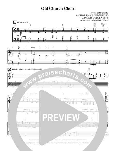 Old Church Choir (Choral) Sheet Music PDF (Zach Williams / Brentwood ...