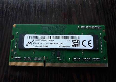 Micron sodimm DDR3L 4GB Festima Ru Мониторинг объявлений