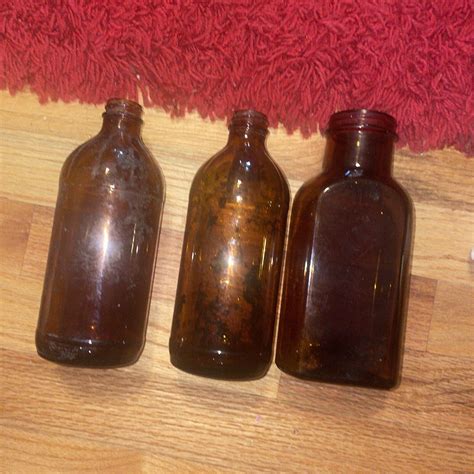 Lot Of 3 Vintage Duraglas Brown Amber Bottles 2 And One Unknown Brand Bottle Ebay