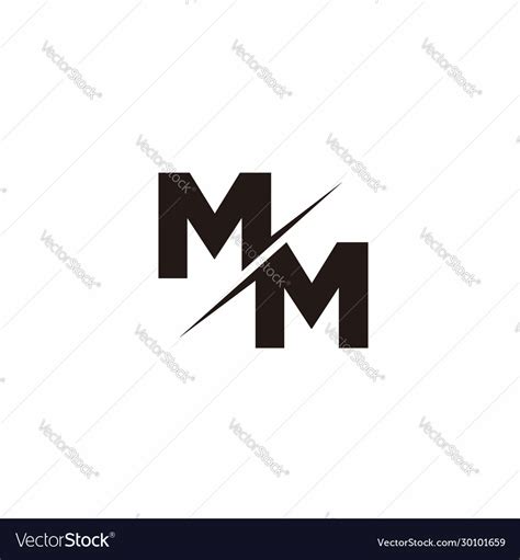 Logo Monogram Slash Concept With Modern Designs Vector Image