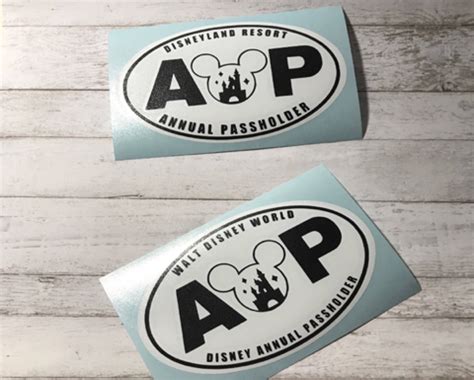 Home Ap Decal Disney Annual Passholder Etsy