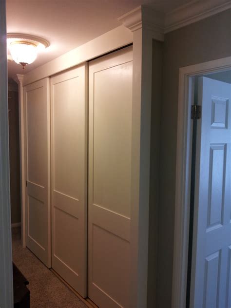 Floor To Ceiling Mirror Closet Doors Closet With Built In Dresser Transitional Closet B