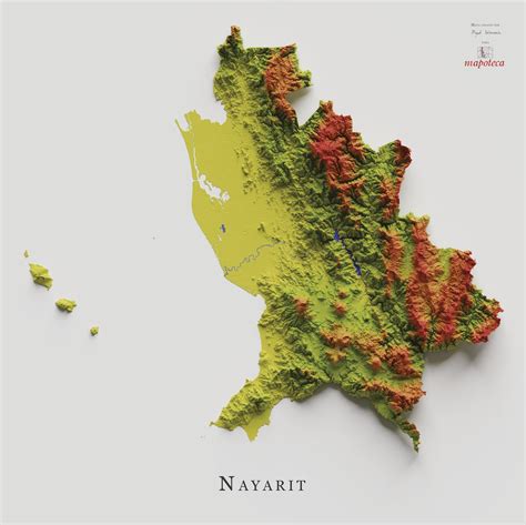 Mapoteca De Pzz On Twitter Nayarit En Relieveposombras Es Un Mapa