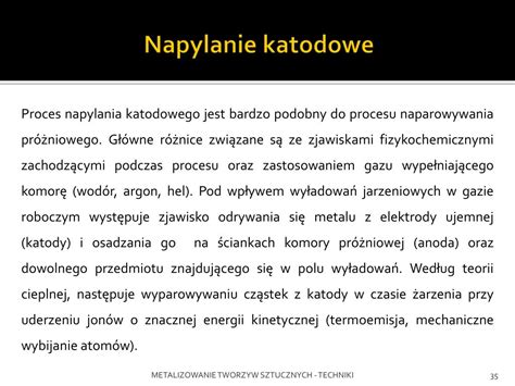 metalizowanie tworzyw sztucznych techniki powerpoint