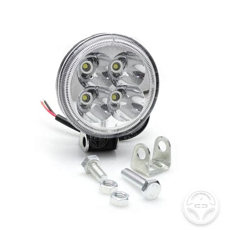 Par Faros 4 Leds Auxiliares Redondos Luz Fija Blanca 12w MercadoLibre