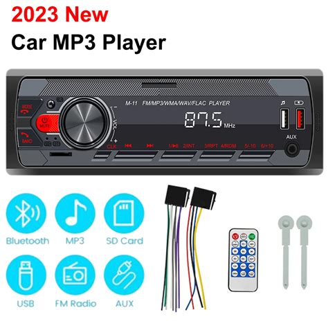 Radio Con Bluetooth Para Coche Reproductor MP3 FM 1 Din Audio Est Reo