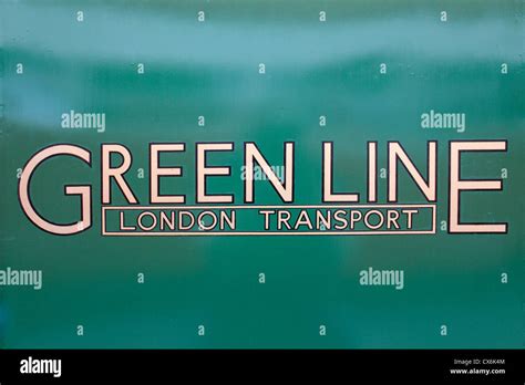 London Transport Green Line Bus Logo England Uk Stock Photo Alamy