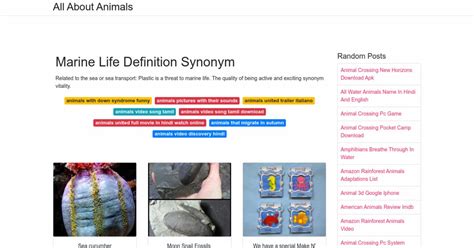 Marine Life Definition Synonym