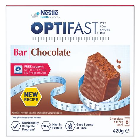 Optifast VLCD Bars Chocolate 70g x 6 Pack - Fitness World Wide