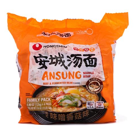 Nongshim Ansungtangmyun Spicy Miso Ramyun Ramen Noodle Soup