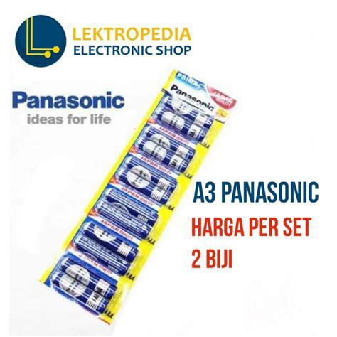 Jual Baterai A3 Panasonic Biru Isi 2 SET Batu AAA Battery Batre Jam