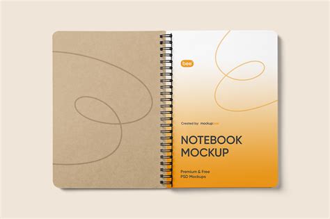 Free Open Notebook Mockup - mockupbee