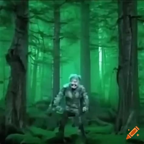 Night Vision Found Footage Of A Mysterious Figure In The Forest On Craiyon