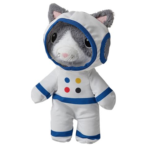 AFTONSPARV soft toy with astronaut suit, cat, 11" - IKEA