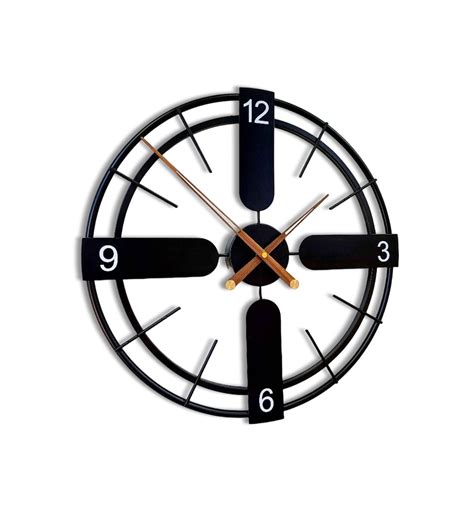 Buy Decorative Metal Wall Clock In Black By FunkyDecors Online Modern