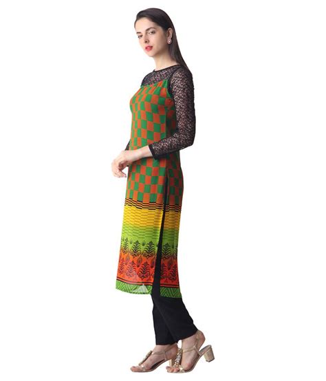 Libas Green Printed Kurta Buy Libas Green Printed Kurta Online At