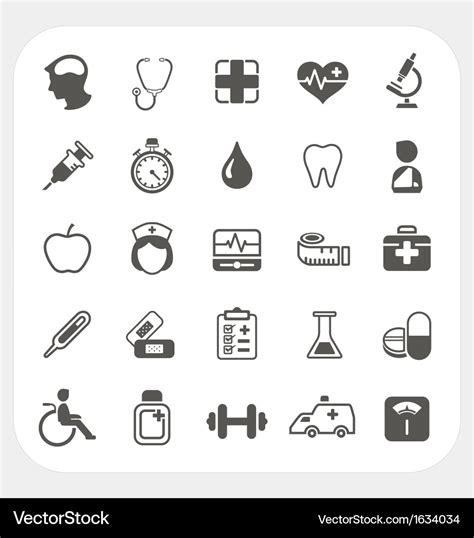 Medical And Health Icons Set Royalty Free Vector Image