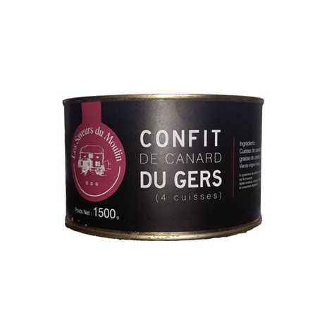 Confit De Cuisses De Canard IGP Gers 4 Cuisses Les Saveurs Du Moulin