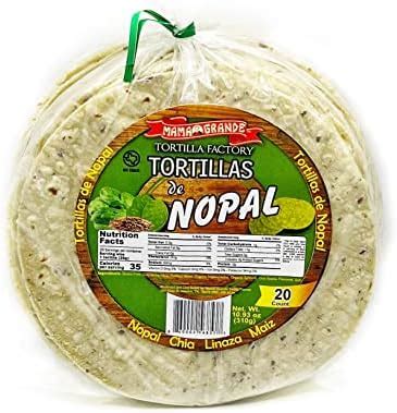 Mama Grande Tortilla Factory Nopal Cactus Tortillas 1 Pack 20