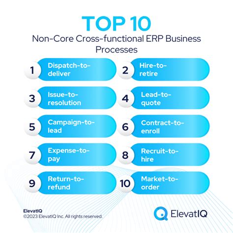 Top Non Core Cross Functional Erp Business Processes