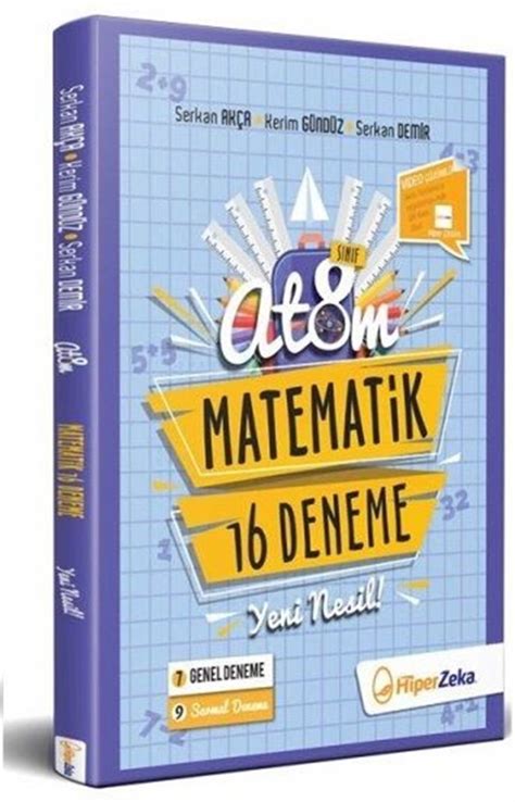 8 Sınıf LGS Matematik Yeni Nesil 16 Branş Deneme Atom Hiper Zeka Yayınları