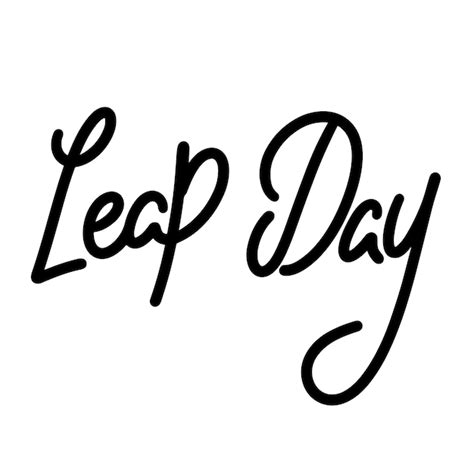 Premium Vector | Leap day inscription handwriting text banner concept ...