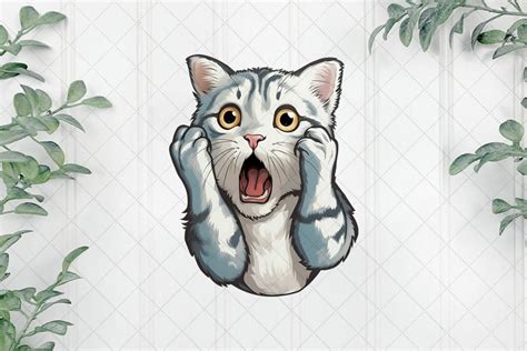 Surprise Cat Sublimation Clipart