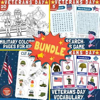 Veterans Day Activities | Veterans Day Games | BUNDLE by HajarTeachingTools