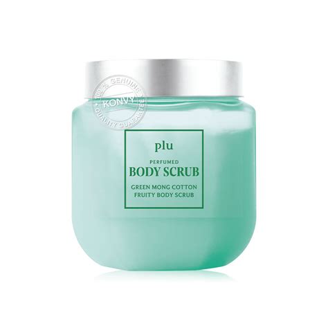 Plu Perfumed Fruity Body Scrub Green Mong Cotton 500g