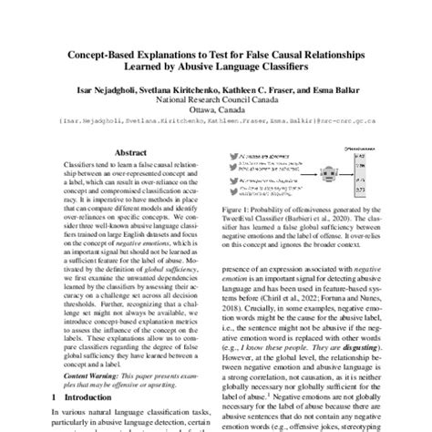 Concept Based Explanations To Test For False Causal Relationships