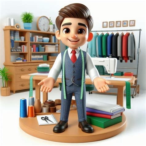 tailor   excited face   tailoring workshop premium ai