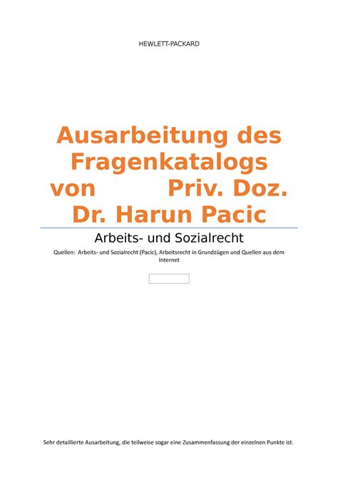 Fragenkatalog Pacic Chronologisch Gereiht Hewlett Packard