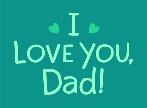 Premium Vector I Love You Dad Hand Drawn Vector Text Fathers Day