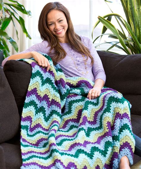 Red Heart Free Crochet Ripple Afghan Patterns